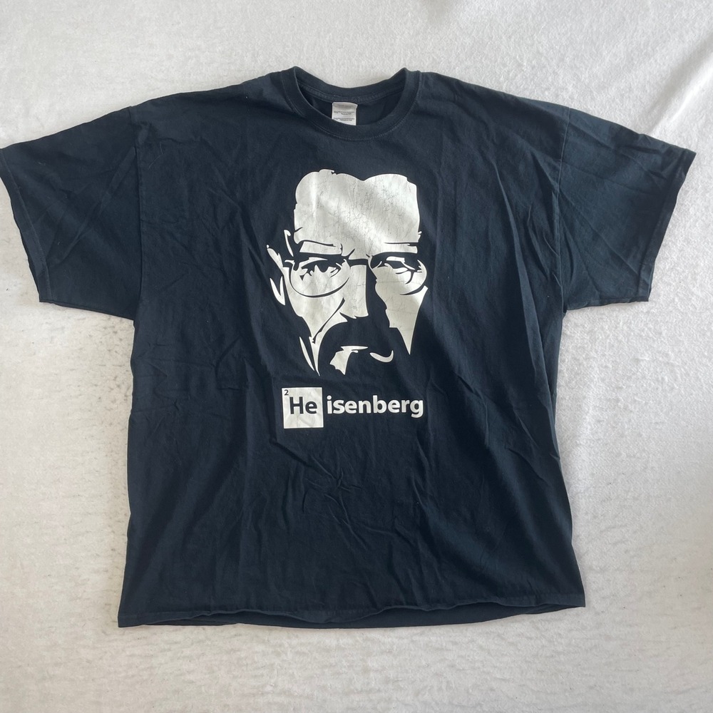 Gildan T-Shirt 2XL Black Breaking Bad Heisenberg Graphic Tee Short Sleeve Cotton